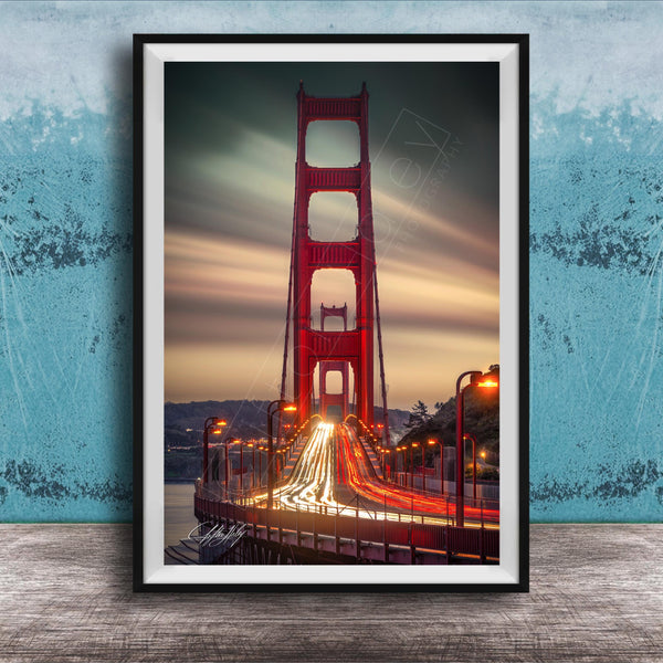 Golden Gate Bridge Art Print - San Francisco Poster | Sunrise Photography Print