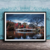 Bow Bridge Photo Print – Central Park Wall Art With Silky Smooth Water Effect