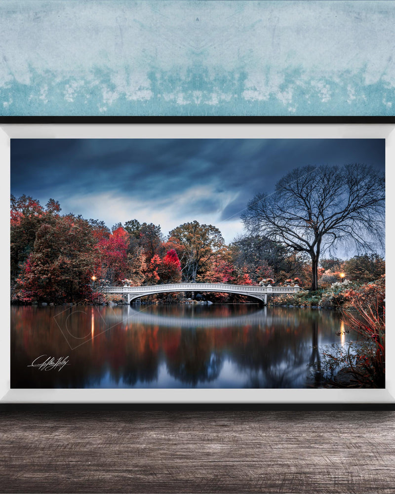 Bow Bridge Photo Print – Central Park Wall Art With Silky Smooth Water Effect