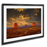Monument Valley Mittens Print - Southwestern Desert Art Sunrise Landscape Photo