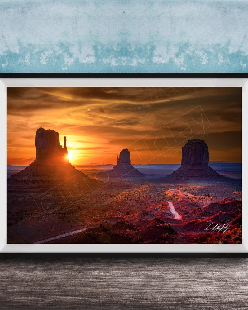 Monument Valley Print – Southwestern Desert Art | Sunrise Sunset Landscape Photo
