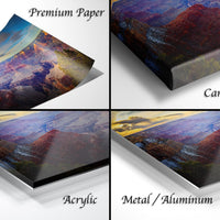 a series of four pictures of a mountain range