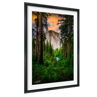 Yosemite Landscape Print, El Capitan Sunrise, Merced River Decor