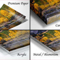 Maroon Bells Wall Art – Autumn Landscape Print with Bull Moose Canvas Decor