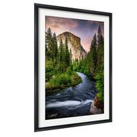 El Capitan Yosemite Print, Merced River Sunrise Wall Art, 24X36