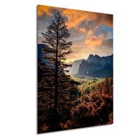 Yosemite Tunnel View Print, Half Dome Sunrise Landscape Art Poster