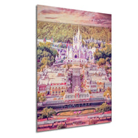 Capture the magic of Orlando’s “Happiest Place on Earth” with this breathtaking sunset photograph of the Princess Castle and Main Street, USA, taken from above. Every detail, from the glowing spires to the warmly lit streets, evokes the timeless charm and wonder of Disney World. Navigating drone restrictions and capturing this view was no small feat, but the result is a piece of art that preserves the enchantment of a perfect evening in the magical kingdom.