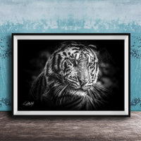 Tiger Wall Art, Sumatran Jungle Tiger Print | Boho Tropical Decor