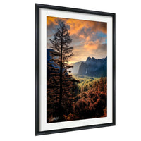 Yosemite Tunnel View Print, Half Dome Sunrise Landscape Art Poster