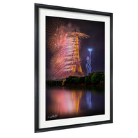 Paris Fireworks Print, Eiffel Tower Bastille Day Wall Art France