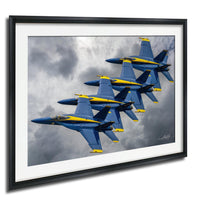 Blue Angels F-18 Wall Art - Limited Edition Fighter Jet Print | Aviation Decor