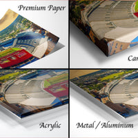 Florida State stadium wall art, Doak Campbell sunset print, FSU Seminoles aerial photo, Fear the Spear fine art, Unconquered stadium decor, Tallahassee sports photography, college football home print, Seminole legacy canvas, Florida State aerial stadium, FSU campus wall decor