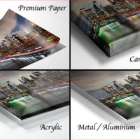 New York City Skyline Photo – Brooklyn Bridge & Manhattan Bridge View Fine Art Print
