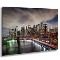New York City Skyline Photo – Brooklyn Bridge & Manhattan Bridge View Fine Art Print