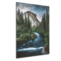Yosemite Landscape Print, El Capitan Sunrise, Merced River Wall Art